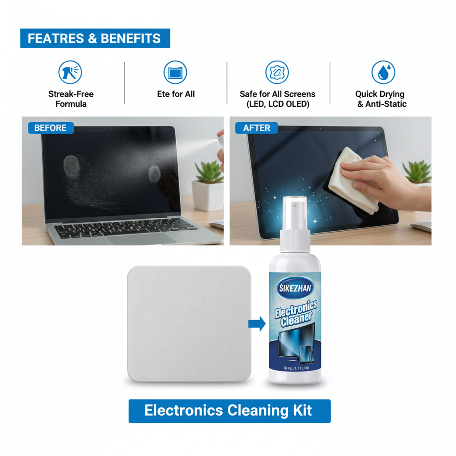 Screen Cleaner Spray - Screen Cleaner Spray & Microfiber Cloth