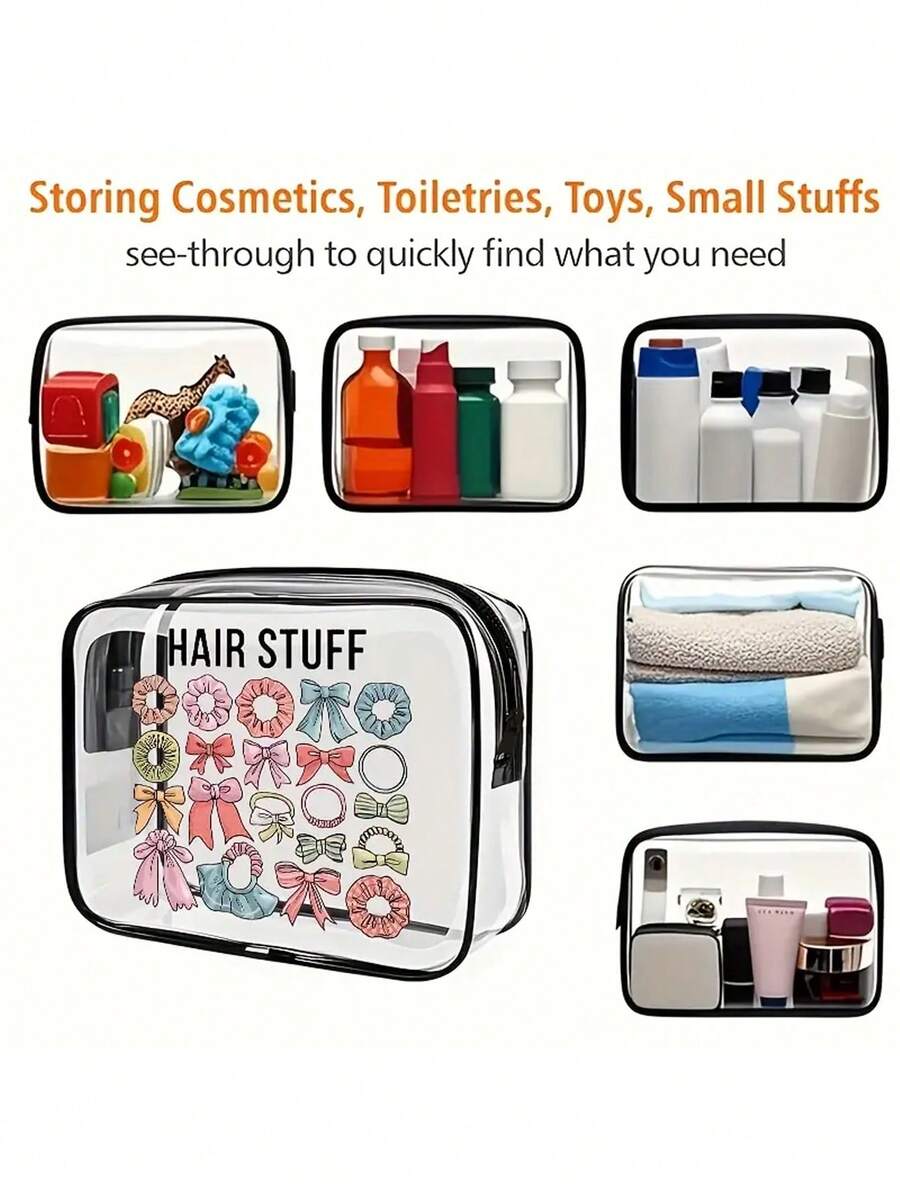Tech Accessories Travel Case - PVC Material Hair Accessory & Toiletry