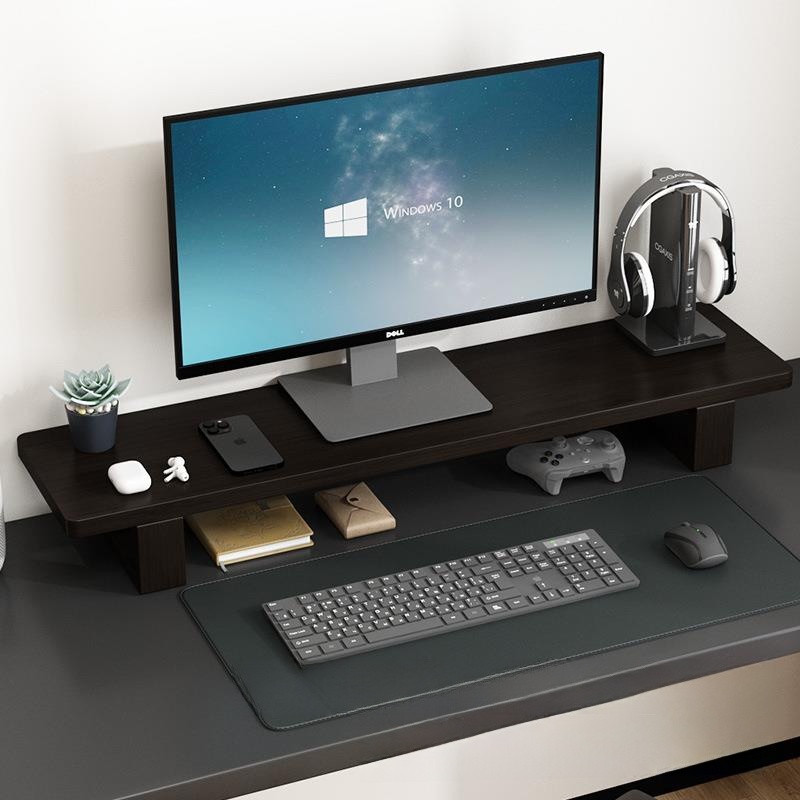Laptop Stand Bamboo - Elegant Bamboo Wood Desktop Stand Riser