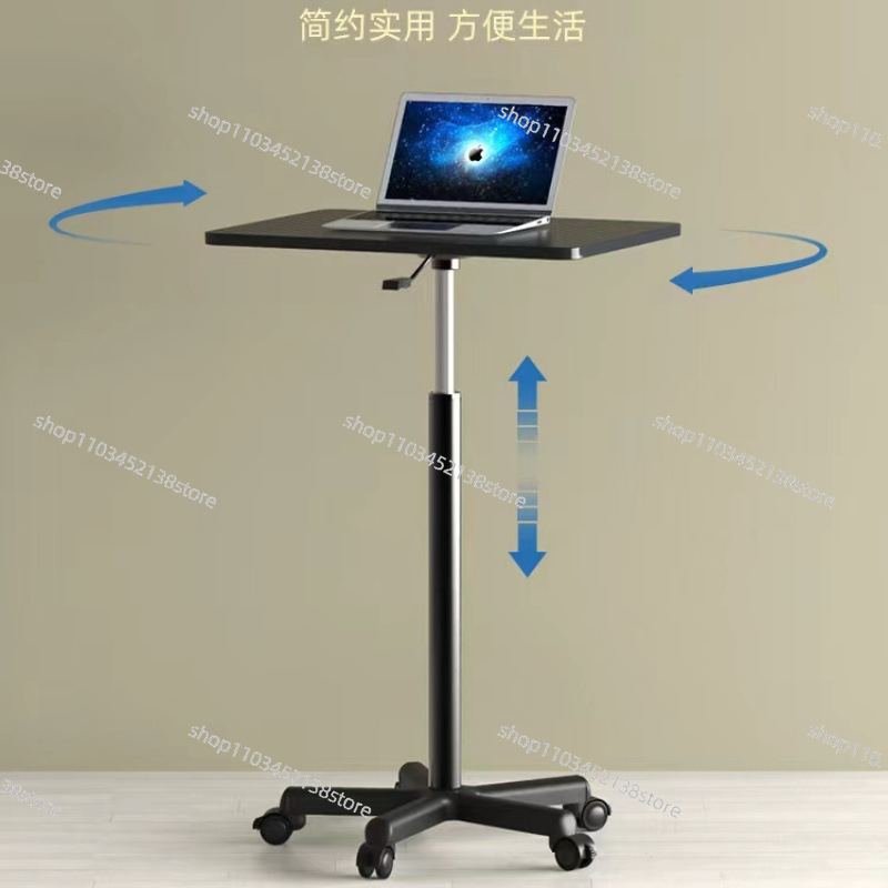 Pulley Mobile Small Table Stan - مراجعة Laptop Stand Bamboo وسعره