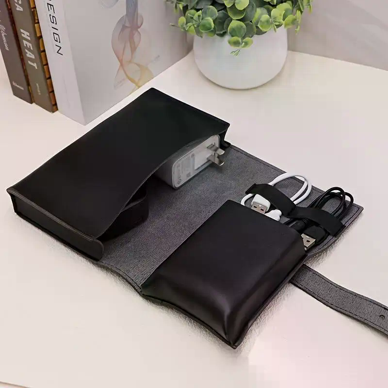 1pc PU Leather Multi-Compartme - مراجعة Tech Accessories Travel Case وسعره
