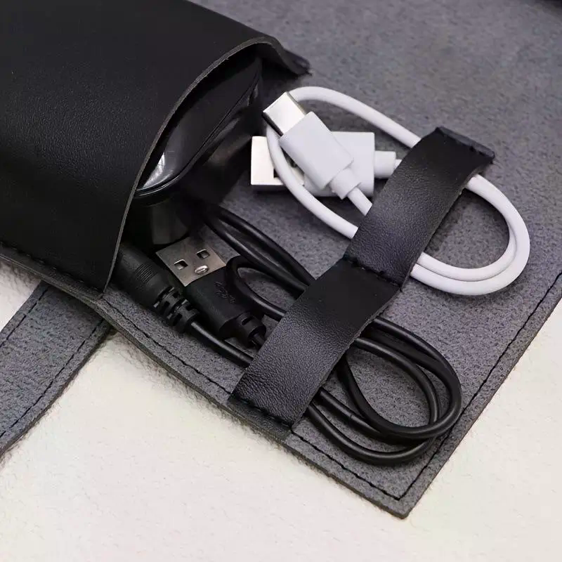 1pc PU Leather Multi-Compartme - مراجعة Tech Accessories Travel Case وسعره