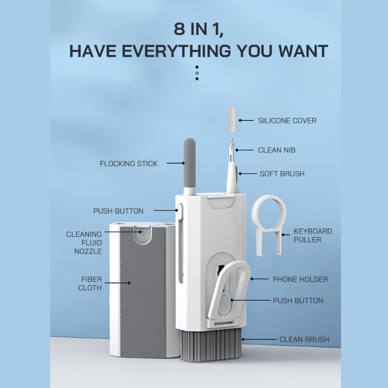 8 In 1 Cleaning Kit Keyboard C - مراجعة Screen Cleaner Spray وسعره