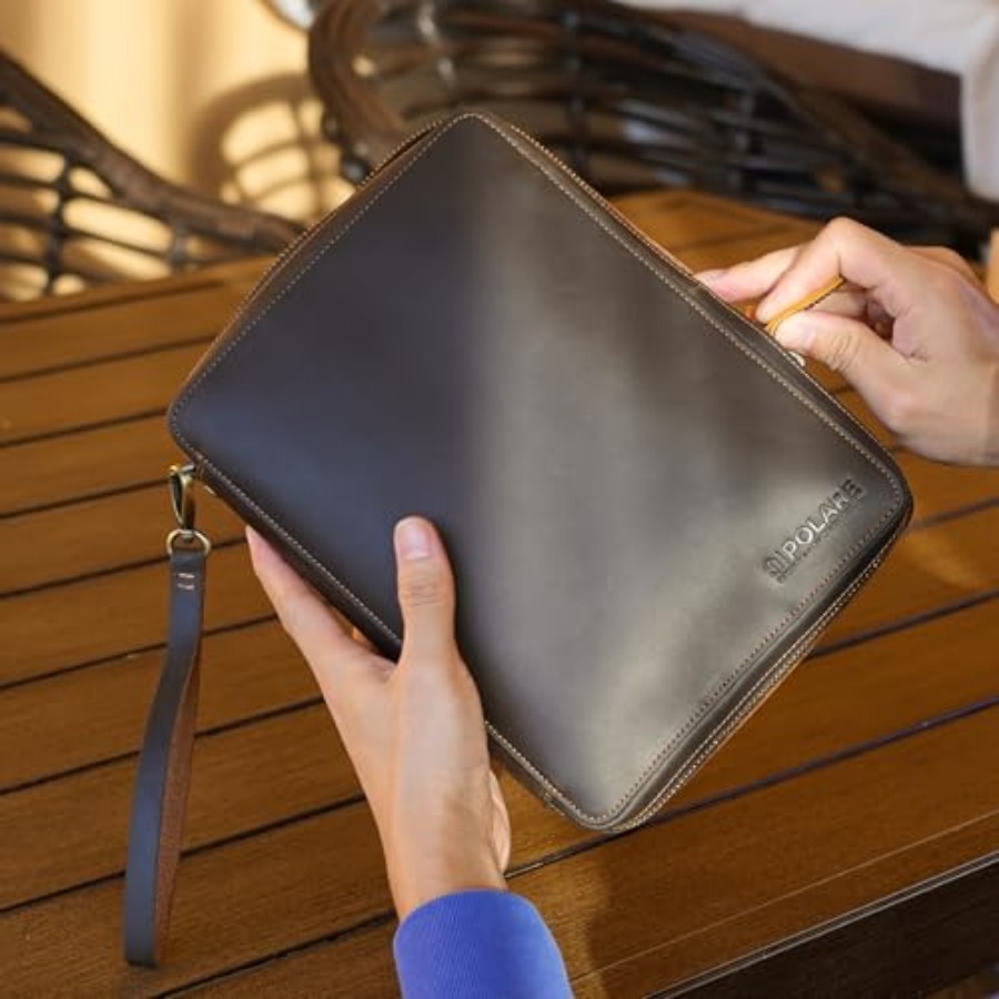 Polare Full Grain Leather Trav - مراجعة Tech Accessories Travel Case وسعره