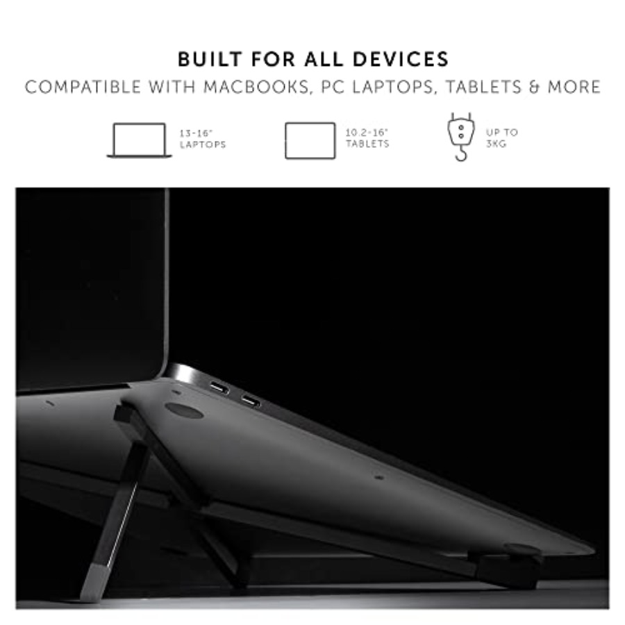 Fold Laptop Stand Ultra-Slim F - مراجعة Laptop Stand Bamboo وسعره
