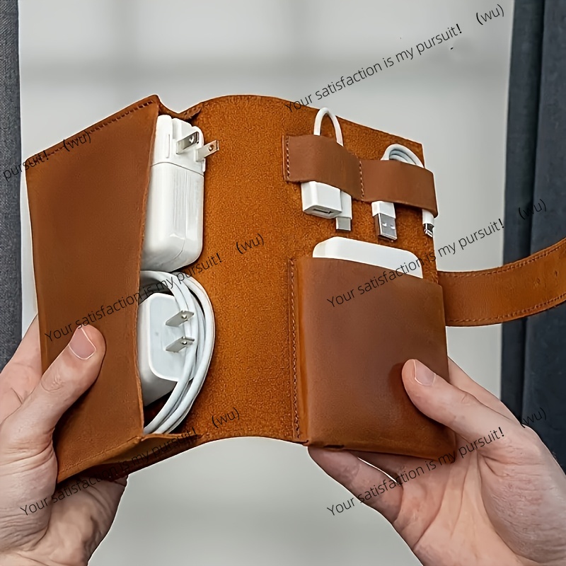 1pc PU Leather Multi-Compartme - مراجعة Tech Accessories Travel Case وسعره