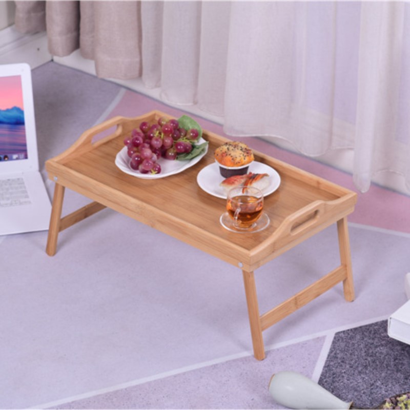 Portable Bamboo Wood Bed Tray  - مراجعة Laptop Stand Bamboo وسعره