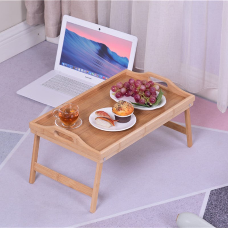 Portable Bamboo Wood Bed Tray  - مراجعة Laptop Stand Bamboo وسعره