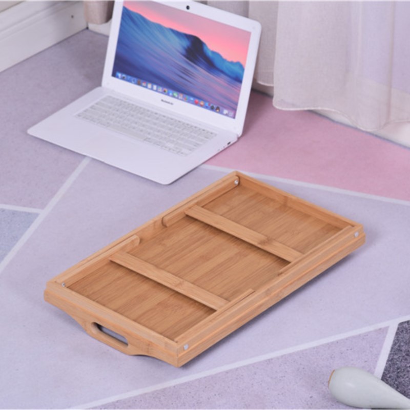 Portable Bamboo Wood Bed Tray  - مراجعة Laptop Stand Bamboo وسعره