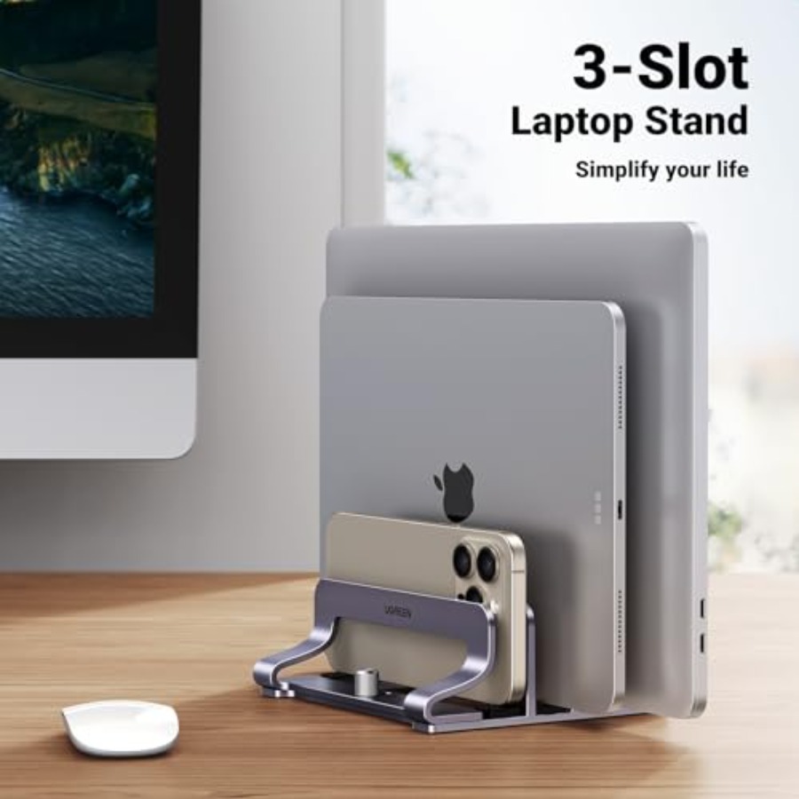 Vertical Laptop Stand Holder D - مراجعة Laptop Stand Bamboo وسعره