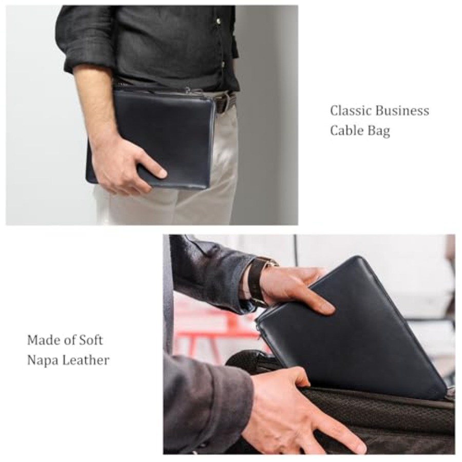 Polare Full Grain Leather Trav - مراجعة Tech Accessories Travel Case وسعره