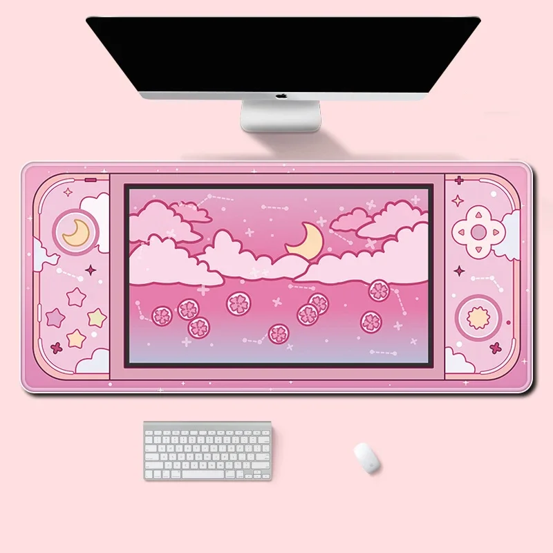 Moon and Stars Large Desk Mat  - مراجعة Kawaii Tech Accessories وسعره