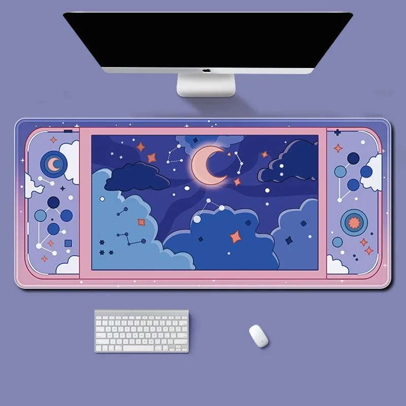 Moon and Stars Large Desk Mat  - مراجعة Kawaii Tech Accessories وسعره