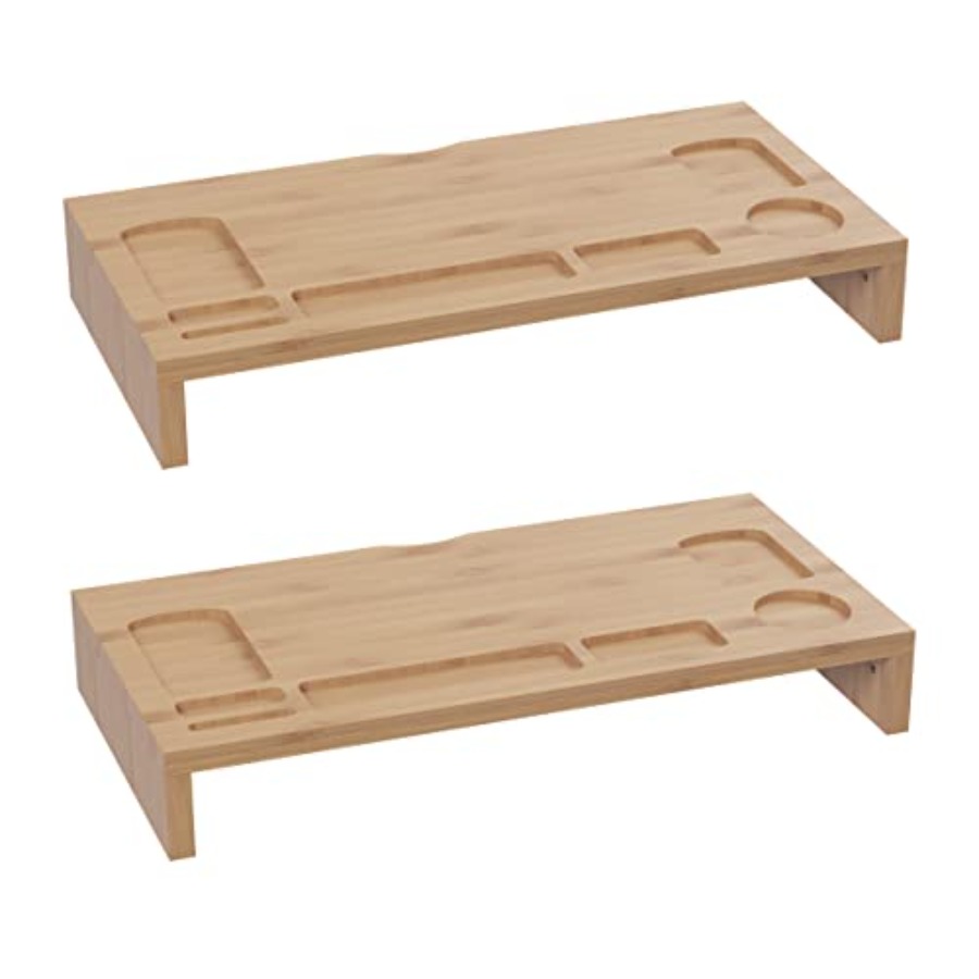 Bamboo Monitor Riser Set 2-Pac - مراجعة Laptop Stand Bamboo وسعره