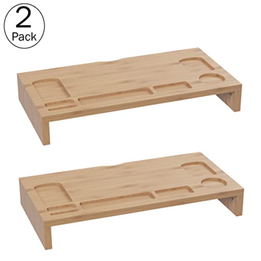 Bamboo Monitor Riser Set 2-Pac - مراجعة Laptop Stand Bamboo وسعره