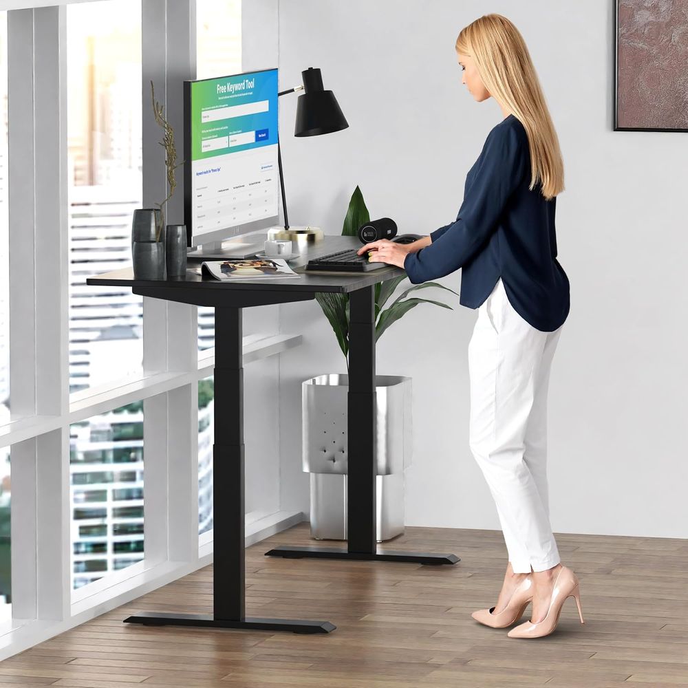 RISE UP dual motor electric st - مراجعة Laptop Stand Bamboo وسعره
