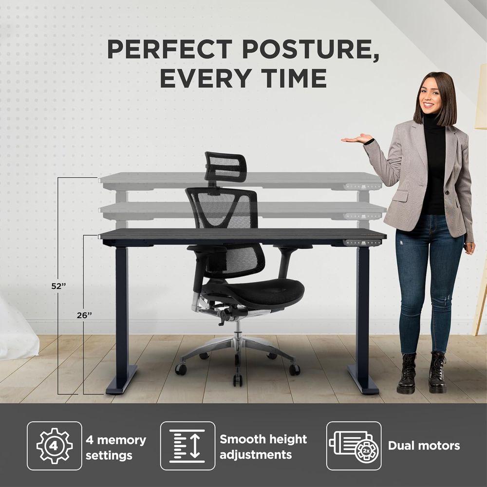 RISE UP dual motor electric st - مراجعة Laptop Stand Bamboo وسعره