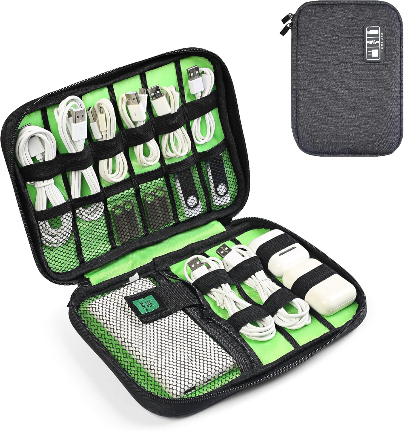 Travel Cable Organizer Bag, Fl - مراجعة Tech Accessories Travel Case وسعره