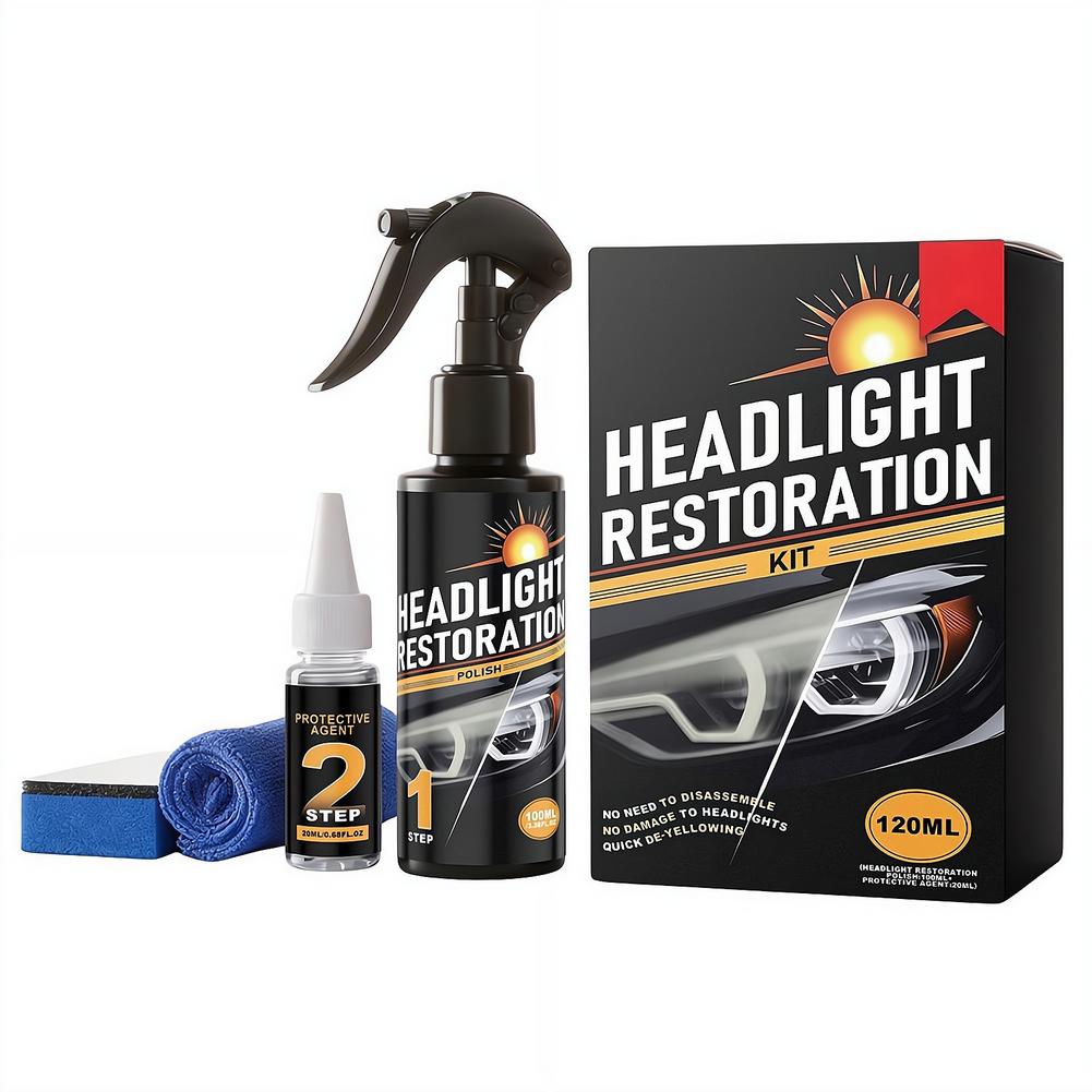 2-Step Car Headlight Restorati - مراجعة Screen Cleaner Spray وسعره