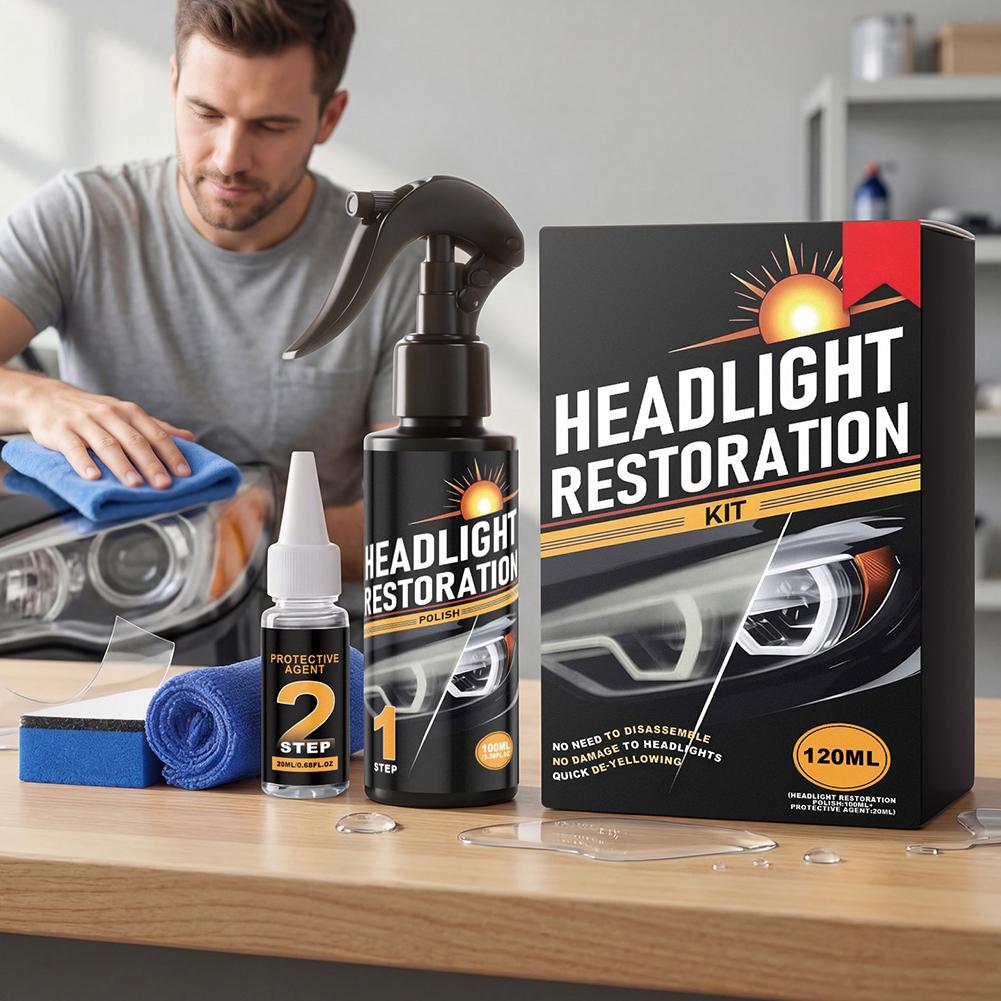 2-Step Car Headlight Restorati - مراجعة Screen Cleaner Spray وسعره