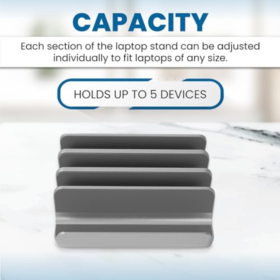 Multiple Laptop Holder Vertica - مراجعة Laptop Stand Bamboo وسعره