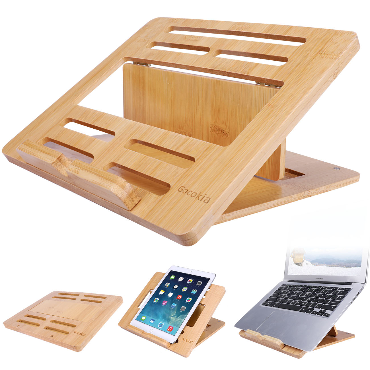 Bamboo Fodable Laptop Notebook - مراجعة Laptop Stand Bamboo وسعره