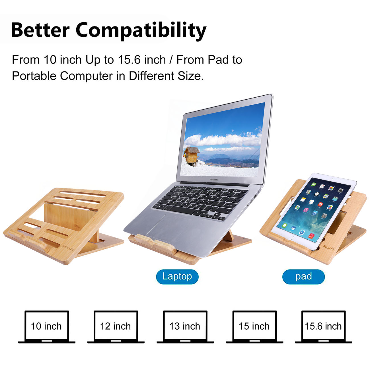 Bamboo Fodable Laptop Notebook - مراجعة Laptop Stand Bamboo وسعره