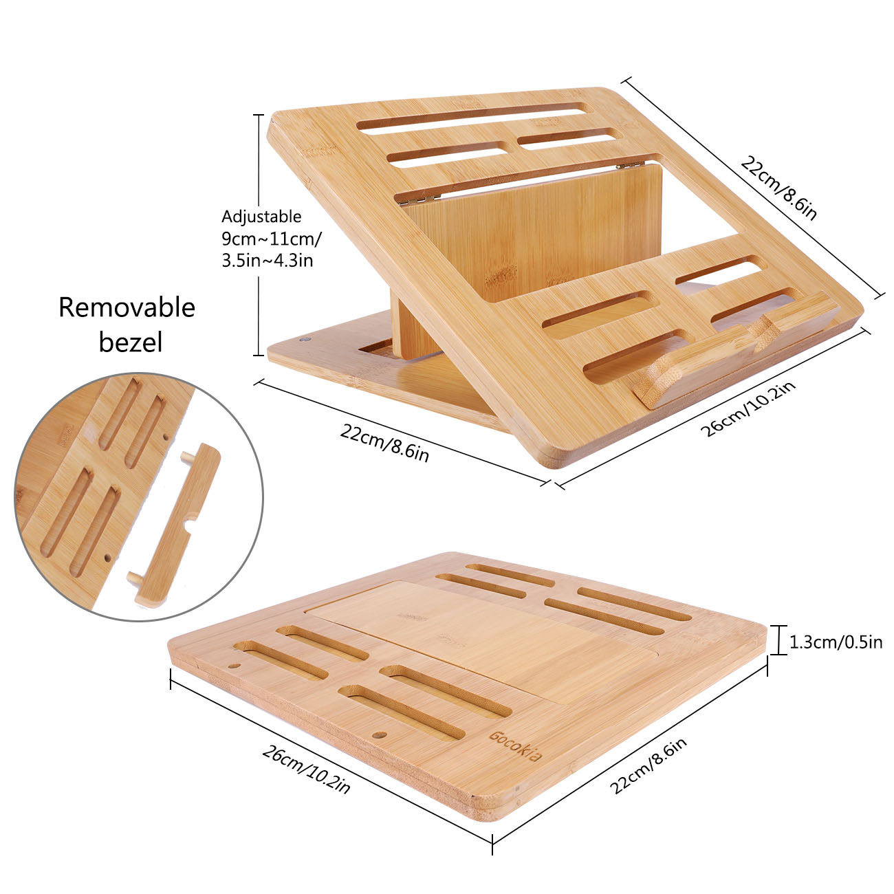 Bamboo Fodable Laptop Notebook - مراجعة Laptop Stand Bamboo وسعره