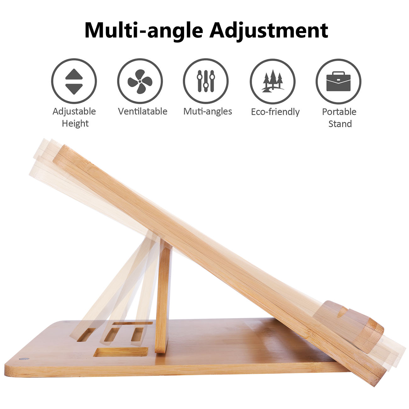 Bamboo Fodable Laptop Notebook - مراجعة Laptop Stand Bamboo وسعره