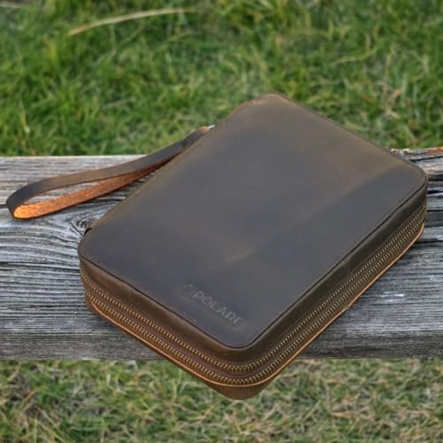 Polare Full Grain Leather Trav - مراجعة Tech Accessories Travel Case وسعره