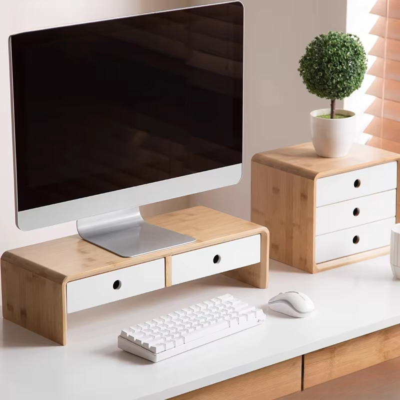 Bamboo Laptop Monitor Riser Ec - مراجعة Laptop Stand Bamboo وسعره