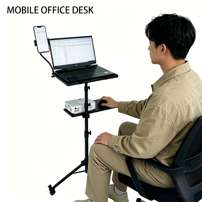 Wheel Mobile Tripod Adjustable - مراجعة Laptop Stand Bamboo وسعره